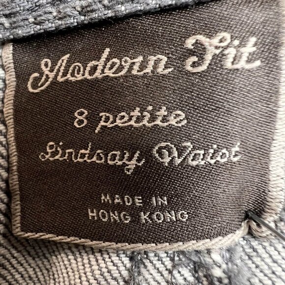 Ann Taylor Jeans Women Size 8P Gray Modern Fit Lindsay Waist Low Rise Cotton - Picture 5 of 14